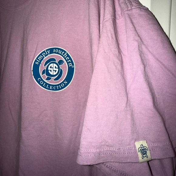 SIMPLY SOUTHERN T - Shirt Women's  L Cotton Lavender Purple SS "Save Our Oceans" - Picture 4 of 10